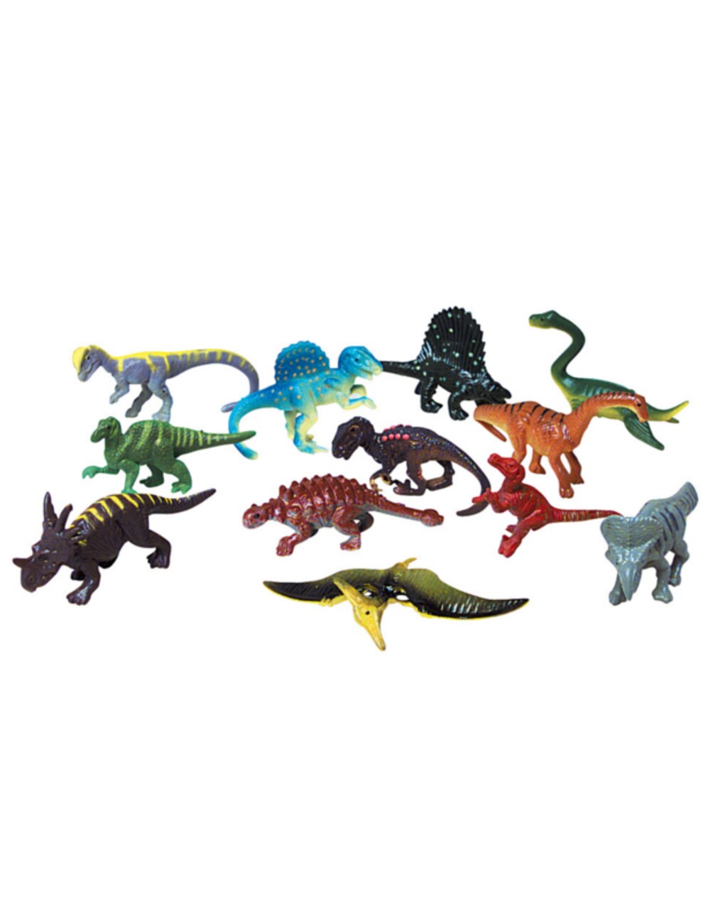 Lot 12 Assorted 2-3" Jurassic Prehistoric Dinosaur PVC Figurines Decorations